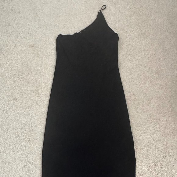 Massimo Dutti Knit Dress with Asymmetric Neckline - Size XS - Picture 4 of 8